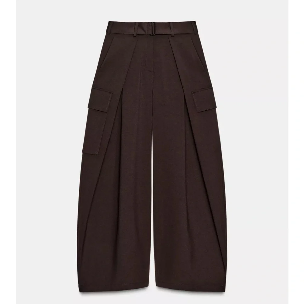 VIRAL NEW ZARA PLEATED CARGO PANTS  SIZE XS 🚨NO DISCOUNT